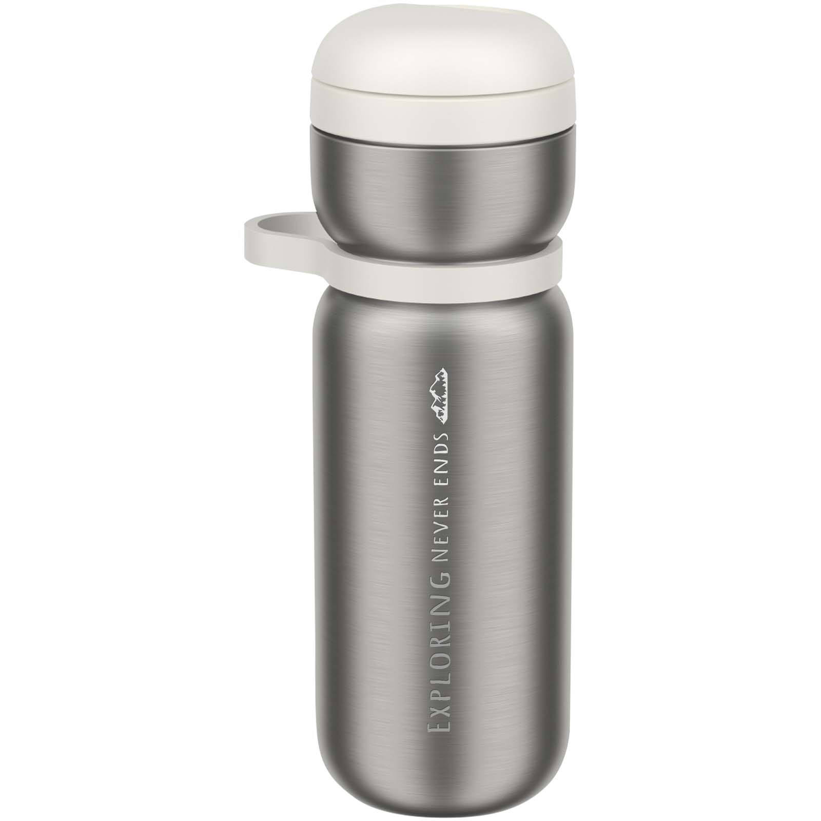 Mepal Twist 600 ml Thermo-Sportflasche - weiss - Logo 1