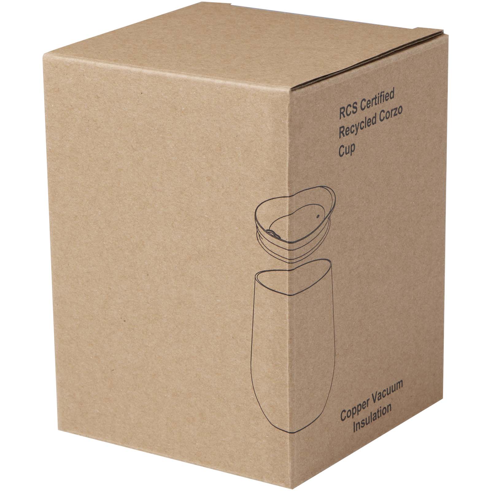 Corzo 350 ml RCS-zertifizierter Kupfer-Vakuum Isolierbecher aus recyceltem Edelstahl - weiss - Package