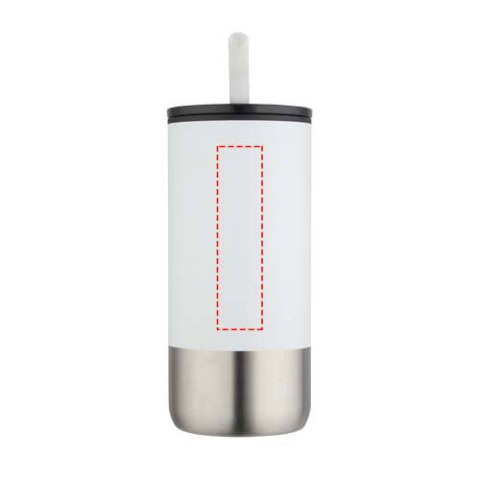 Grayson 480 ml RCS recycelter Isolierbecher mit Trinkhalm - weiss – Bild 9