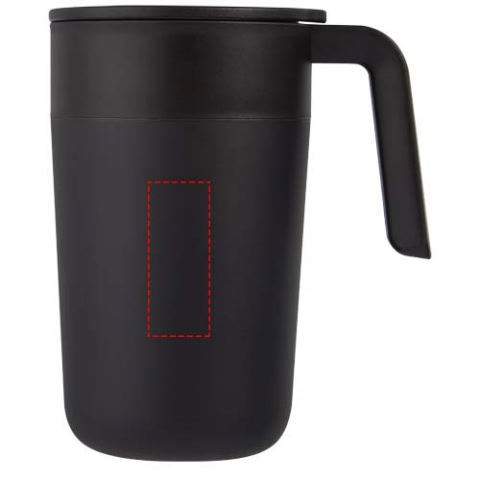 Nordia 400 ml doppelwandiger Becher aus Recyclingmaterial - schwarz – Bild 8