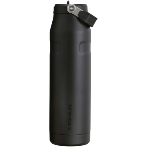 Stanley IceFlow™ 2.0 1060 ml Flasche mit Flip-Trinkhalm - schwarz - Vorderseite