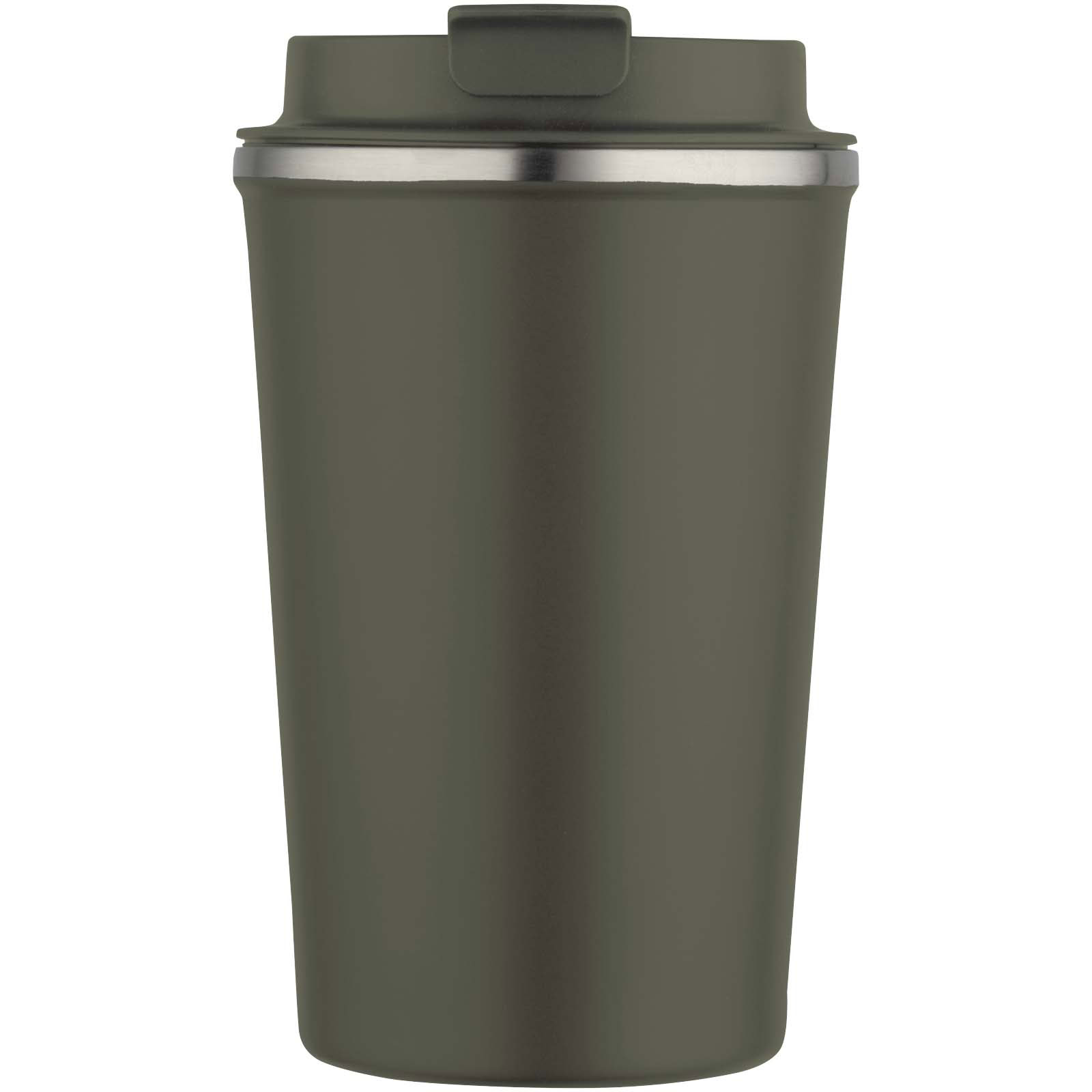 vakuumisolierter Becher aus Edelstahl - waldgrün - Logo 2
