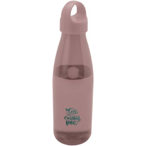 Bergen Trinkflasche aus recyceltem Kunststoff 800 ml - altrosa - Logo 1