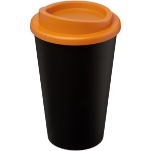 Americano® 350 ml Isolierbecher – schwarz / orange