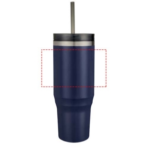 Melbourne 1200 ml RCS-zertifizierter Isolierbecher mit Strohhalm - navy – Bild 3