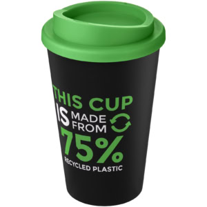 Americano® Eco 350 ml recycelter Becher - schwarz - Logo 1