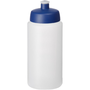 Baseline® Plus grip 500 ml Sportflasche mit Sportdeckel – transparent / blau