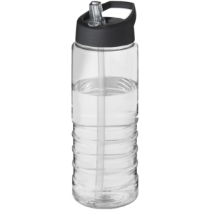 H2O Active® Treble 750 ml Sportflasche mit Ausgussdeckel – transparent / schwarz