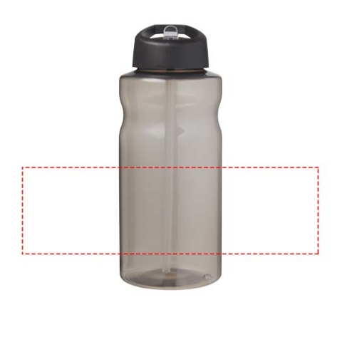 H2O Active® Eco Big Base 1L Sportflasche mit Ausgussdeckel - kohle / schwarz – Bild 6