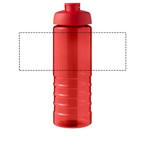 H2O Active® Eco Treble 750 ml Sportflasche mit Stülpdeckel - rot / rot – Bild 5