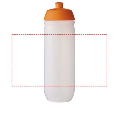 HydroFlex™ Clear 750 ml Squeezy Sportflasche - orange / klar mattiert – Bild 7