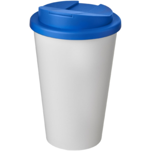 Americano® 350 ml Isolierbecher mit auslaufsicherem Schraubverschluss – weiss / mittelblau