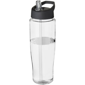 H2O Active® Tempo 700 ml Sportflasche mit Ausgussdeckel – transparent / schwarz