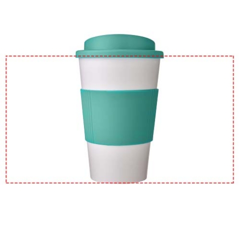 Americano® 350 ml Isolierbecher mit Schutzring - weiss / aquablau – Bild 9