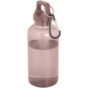 Oregon 400 ml RCS-zertifizierte Trinkflasche aus recyceltem Kunststoff mit Karabiner – altrosa