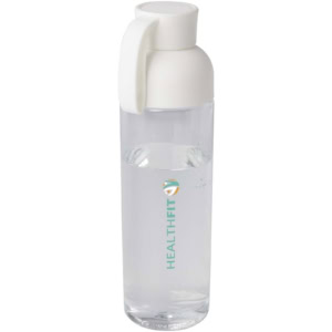 Illuminate 600 ml RPET-Wasserflasche - weiss - Logo 1