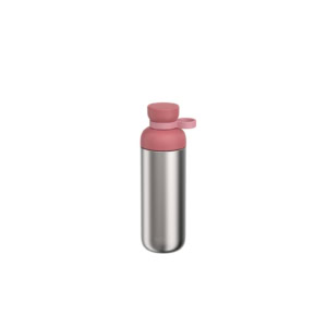 Mepal Vita 700 ml Wasserflasche aus recyceltem Edelstahl (Kohlensäure geeignet) – rosa