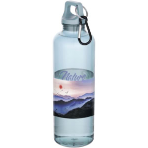 Oregon 750 ml RCS-zertifizierte Trinkflasche aus recyceltem Kunststoff mit Karabinerhaken - türkis - Logo 1