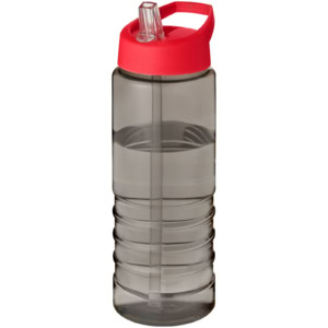 H2O Active® Eco Treble 750 ml Sportflasche mit Stülpdeckel – kohle / rot