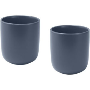 Male 200 ml Keramiktassen – 2er-Set, matt – hale blau