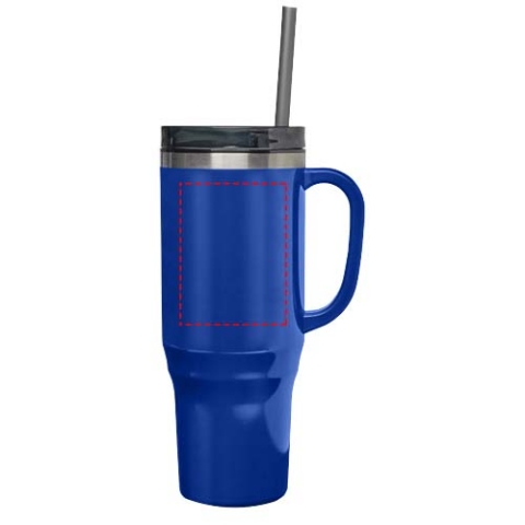 Melbourne 1200 ml RCS-zertifizierter Isolierbecher mit Strohhalm - royalblau – Bild 5