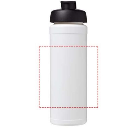 Baseline® Plus grip 750 ml Sportflasche mit Klappdeckel - weiss / schwarz – Bild 4