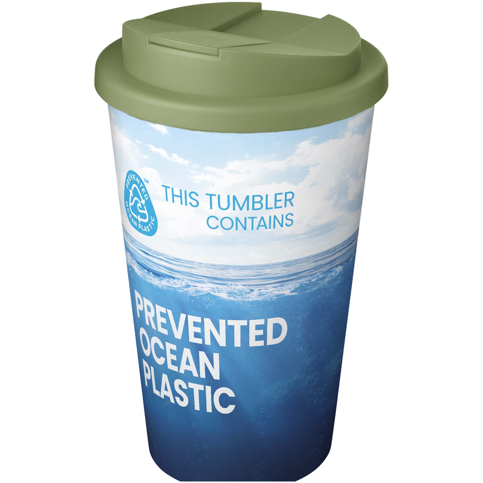 Brite-Americano® POP 350 ml isolierter Trinkbecher mit auslaufsicherem Deckel - heather grün - Hauptfoto