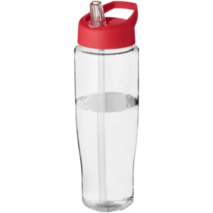 H2O Active® Tempo 700 ml Sportflasche mit Ausgussdeckel – transparent / rot