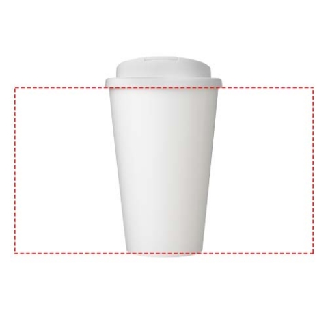 Brite-Americano® Eco 350 ml Isolierbecher mit auslaufsicherem Deckel - weiss – Bild 5