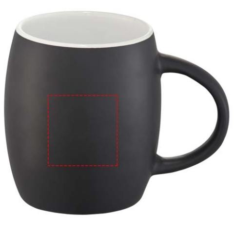 Hearth 400 ml Keramiktasse mit Holz Untersetzer - schwarz / weiss – Bild 11
