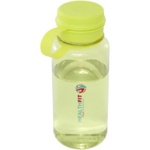 Ryder 900 ml RCS-zertifizierte RPET-Sportflasche mit Multifunktionsdeckel - limone - Logo 1