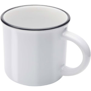 Bari Keramiktasse 240 ml mit glänzender Oberfläche – weiss