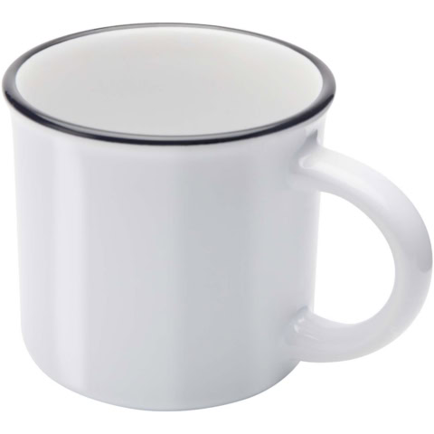 Bari Keramiktasse 240 ml mit glänzender Oberfläche - weiss - Hauptfoto