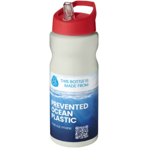 H2O Active® Eco Base 650 ml Sportflasche mit Ausgussdeckel - elfenbeinweiß - Logo 1