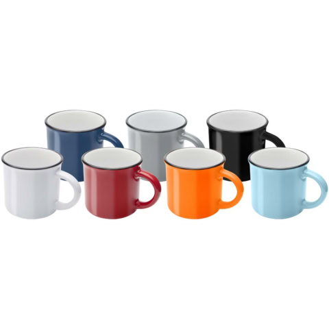 Bari Keramiktasse 240 ml mit glänzender Oberfläche - grau - Gruppe