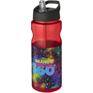 H2O Active® Base 650 ml Sportflasche mit Ausgussdeckel - rot - Logo 1