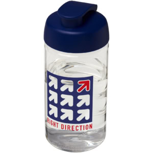 H2O Active® Bop 500 ml Sportflasche mit Klappdeckel - transparent - Logo 1
