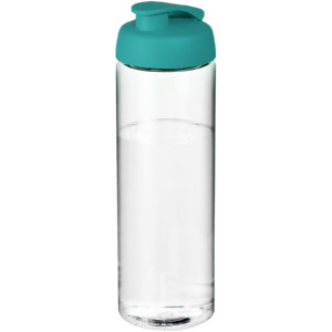 H2O Active® Vibe 850 ml Sportflasche mit Klappdeckel – transparent / aquablau