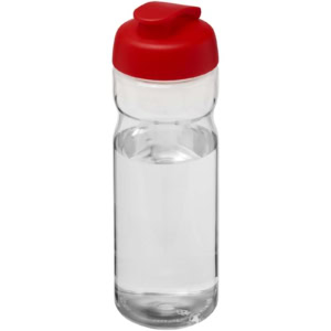 H2O Active® Eco POP Base 650 ml Sportflasche mit Klappdeckel – transparent / rot