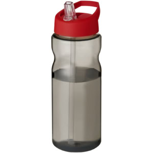 H2O Active® Eco Base 650 ml Sportflasche mit Ausgussdeckel – kohle / rot