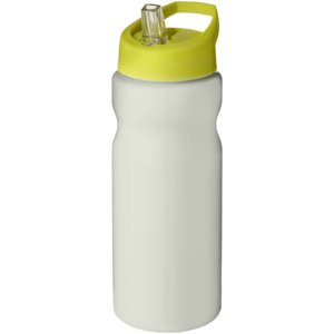 H2O Active® Eco Base 650 ml Sportflasche mit Ausgussdeckel – elfenbeinweiß / limone