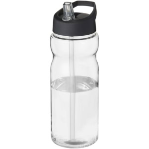 H2O Active® Eco Base 650 ml Sportflasche mit Ausgussdeckel – transparent / schwarz