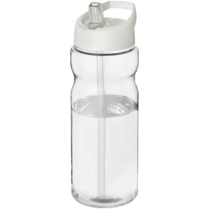 H2O Active® Eco Base 650 ml Sportflasche mit Ausgussdeckel – transparent / weiss