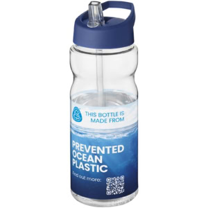 H2O Active® Eco Base 650 ml Sportflasche mit Ausgussdeckel - transparent - Logo 1