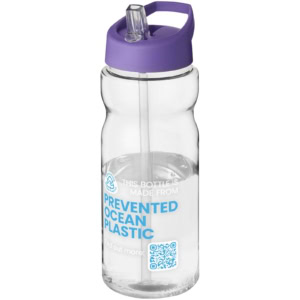 H2O Active® Eco Base 650 ml Sportflasche mit Ausgussdeckel - transparent - Logo 1