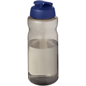 H2O Active® Eco Big Base 1L Sportflasche mit Klappdeckel – kohle / blau