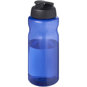 H2O Active® Eco Big Base 1L Sportflasche mit Klappdeckel – blau / schwarz