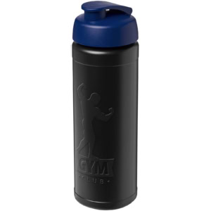 Baseline Rise 750 ml Sportflasche mit Klappdeckel – schwarz / blau