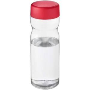 H2O Active® Eco Base 650 ml Sportflasche mit Drehdeckel – transparent / rot