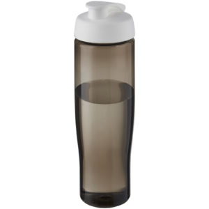 H2O Active® Eco Tempo 700 ml Sportflasche mit Klappdeckel – weiss / kohle